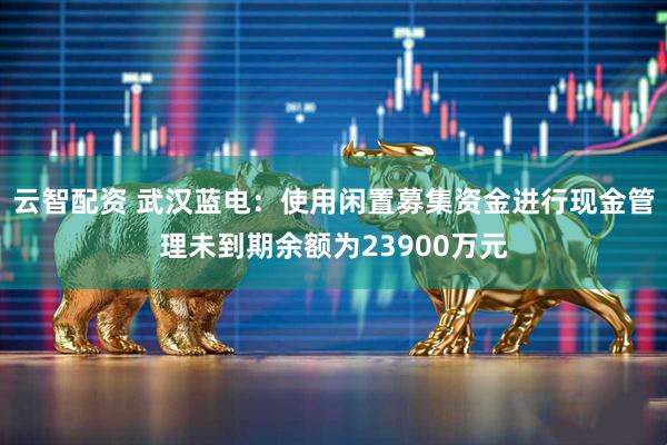 云智配资 武汉蓝电：使用闲置募集资金进行现金管理未到期余额为23900万元