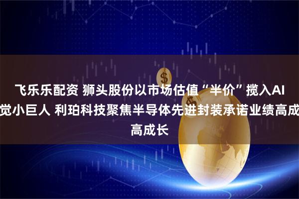 飞乐乐配资 狮头股份以市场估值“半价”揽入AI视觉小巨人 利珀科技聚焦半导体先进封装承诺业绩高成长