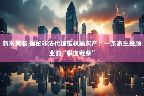新富策略 揭秘非法代理维权黑灰产：一条寄生投顾业的“吸血链条”