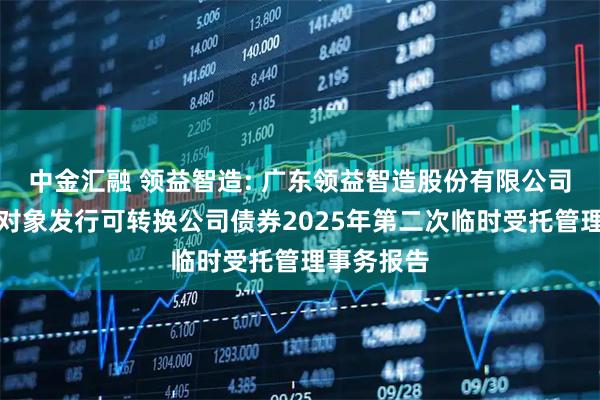 中金汇融 领益智造: 广东领益智造股份有限公司向不特定对象发行可转换公司债券2025年第二次临时受托管理事务报告
