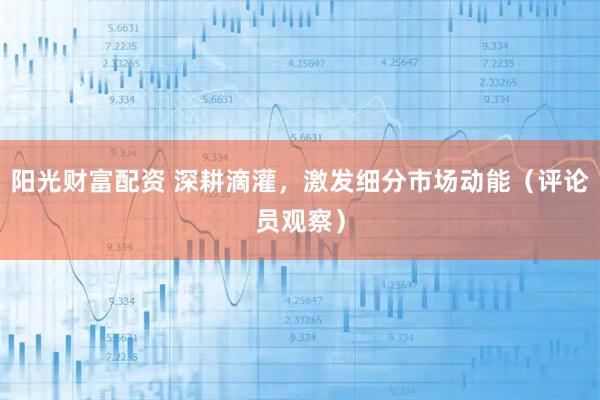 阳光财富配资 深耕滴灌，激发细分市场动能（评论员观察）